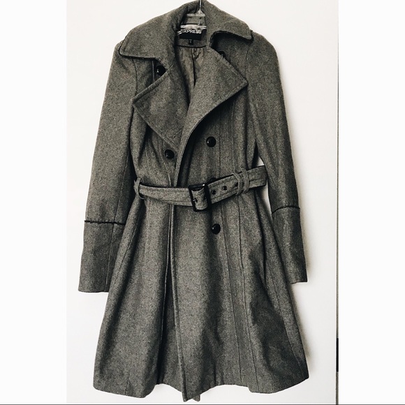 Express Jackets & Blazers - Long gray wool coat